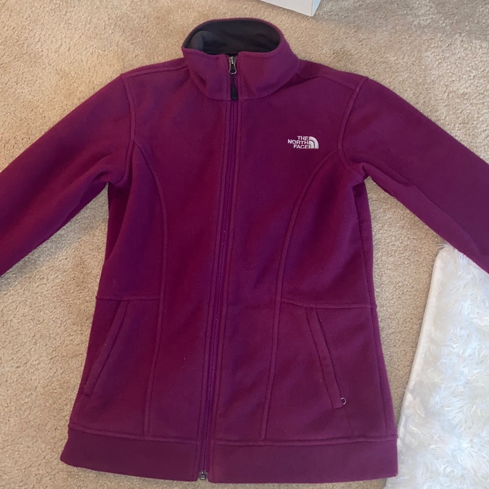 Purple Women’s North Face Zip Up Fleece, New